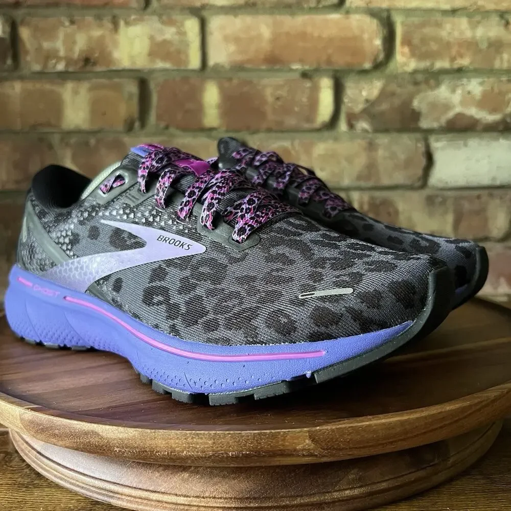 Brooks Ghost 14 Electric Cheetah Run Wild Womens 9 Neutral Cushion Running Shoes